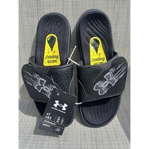 Under Armour UA Mercenary SL Black White Sandal Size M7 W8.5 NWT 3026035-001